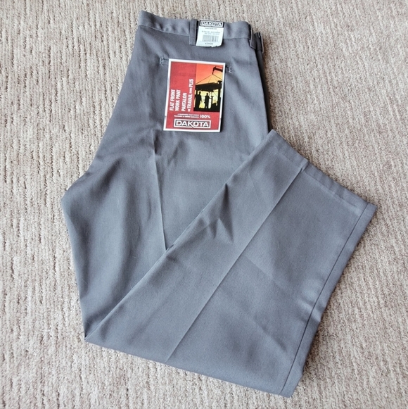 NEW DAKOTA FLAT FRONT FULL CUT TWILL WORK PANTS GRAY MEN'S SIZE  42 X 30 - Picture 4 of 15